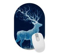 Blue Deer Desktop Mouse Pad, Lightweight Non-Slip Computer Mouse Pad 11" x 7.1" for Home School and Office