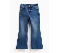 Blue Denim Raw Hem Flared Jeans 7 years