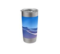 Blue Desert Night Sky Soft Dunes Minimal Landscape Stainless Steel Insulated Tumbler