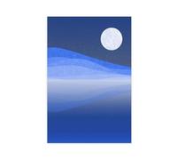 Blue Desert Print Mountain Canvas Poster Bedroom Decor Landscape Office Room Decor Gift 16x24inch(40x60cm)