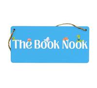 Blue Design Plywood Hanging Sign: Reads the Book Nook - Perfect Idea for Book Lovers and Home Décor - Any Bookworm's Haven