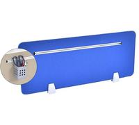 Blue Desk Privacy Divider80x30cm Slotted Partition for OfficeReduces Noise & Visual Distractions Perfect for Workstations & Collaborative Spaces