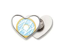 Blue Dessert Sweet Food Heart Metal Pin Brooch Clip Love