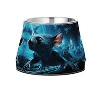 Blue Devils Flying Art Pet Bowl Non Slip Anti Skid Dog Bowls Stainless Steel Stackable Food Puppy Bowl Dishes