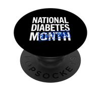 Blue Diabetes Awareness Month 24 7 365 Days Diabetic Ribbon PopSockets Adhesive PopGrip