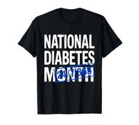 Blue Diabetes Awareness Month 24 7 365 Days Diabetic Ribbon T-Shirt