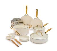 Blue Diamond 12 Piece Non-Stick Cookware Set, Diamond Ceramic Pots and Pans, Dishwasher and Metal Utensil Safe, Non-Toxic, PFAS-Free, Kitchen, Cooking, Sauces and Frying Pans, Oven and