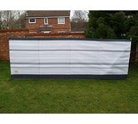 Blue Diamond 5 Pole Grey Stripe Windbreak