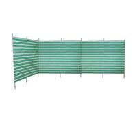 Blue Diamond 7 Pole Green Stripe Windbreak 5.4m with Awning Channel & Clips
