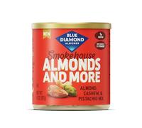 Blue Diamond Almonds, Mixed Nuts Smokehouse Flavored Deluxe Snack Nuts, Almonds, Pistachios and Cashews, 396.9 g Tin (Pack of 1)