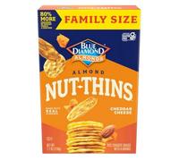 Blue Diamond Almonds Nut-Thins Gluten Free Crackers, Cheddar Cheese, Family Size, 220 ml, Pack of 6