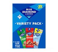 Blue Diamond Almonds Snack Nut Variety Pack for Kids, Office, School, On-the-go, 0.75 oz Gluten Free Individual Packs, Wasabi & Soy Sauce, Lightly Salted, and Smokehouse, 24 Count