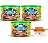 Blue Diamond Almonds Spicy Dill Pickle 170g x 3 Pack - Tangy, Savory & Zesty Low Carb Snack - Gluten-Free, Keto-Friendly, (510g Total)