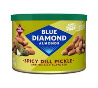 Blue Diamond Almonds Spicy Dill Pickle Flavored Snack Nuts, 6 Oz Resealable Can (Pack of 1)