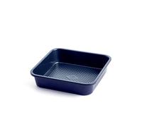 Blue Diamond Bakeware Diamond Infused Ceramic Nonstick, 20cm Square Cake Baking Pan, Dishwasher and Freezer Safe, PFAS-Free, Blue