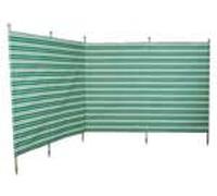 Blue Diamond Camp 7 Pole Green Striped Windbreak
