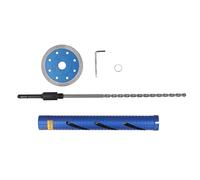 Blue Diamond Concrete Drill Bit High Hardness Easy Installation Dry Wet Drill Bit 5/8 11 Thread for Drilling Concrete Marble Pipes Stair Railings Alloy Steel Diamond 410mm 16.1in