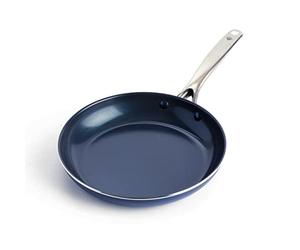 Blue Diamond Cookware Diamond Infused Ceramic Nonstick 24cm Frying Pan Skillet, PFAS-Free, Induction, Dishwasher Safe, Oven Safe, Blue