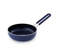 Blue Diamond Cookware Mini Egg Fry Pan Skillet, Diamond Infused Healthy Ceramic Nonstick, PFAS & PFOA-Free, Dishwasher Safe, Oven Safe, Even Heating, Easy Clean, Warp Control, Blue