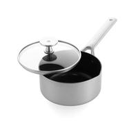 Blue Diamond Cookware Triple Steel Stainless Steel Ceramic Nonstick 16 cm/1.5 Litre Saucepan Pot with Lid, Tri-ply, PFAS-Free, Multi Clad, Induction,Oven Safe, Silver