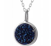 Blue Diamond Necklace Fresh and Simple Synthetic Sun Stone Style Collar Chain