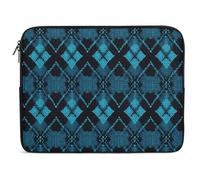 Blue Diamond Pattern Laptop Sleeve Case 13inch, Shockproof Protective Case, 10-17 Inch Computer Sleeve, Water Resistant Laptop Briefcase for Men Women Compatible with MacBook Air/Notebook/Tablet