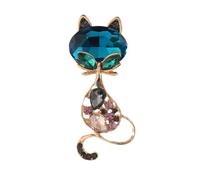Blue Diamond Persian Cat Brooch,Exquisite Women's Brooch,Unique Personalized Accessories,Party Clothing Accessories,Banquet Jewelry