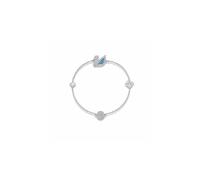 (Blue diamond swan bracelet) Pink swan magnetic clasp bracelet for women, Swarovski element crystal blue diamond swan bracelet