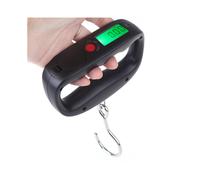 (Blue) Digital Portable Electronic Luggage Weight Hook Hanging Scale LCD Display 50kg /10g
