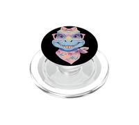 Blue Dinosaur Floral Portrait Graphic Pink Glasses Bow Sweet PopSockets PopGrip for MagSafe