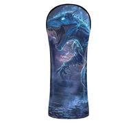 Blue Dinosaur Golf Club Head Covers Headcovers with Interchangeable No. Tags for Driver Hybrid and Fairway Woods putter cover
