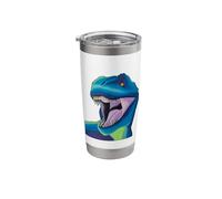 Blue Dinosaur T-Rex Toy Dino Graphic Design Artwork Stainless Steel Insulated Tumbler