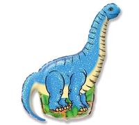 Blue Diplodocus Dinosaur 26" Foil Balloon