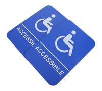 Blue Disabled Parking Sign with Raised Braille Ada Compliant 2pcs