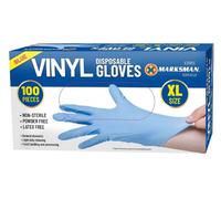 Blue Disposable Gloves Powder Latex Vinyl Free Medical Work Tattoo 100 Pieces