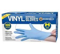 Blue Disposable Gloves Powder Latex Vinyl Free Medical Work Tattoo 100 Pieces