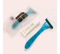 blue disposable razor and 10ml shaving cream for Hotel Travel Size Portable Woman Men (10 pieces)