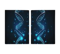 Blue DNA Structure Passport Holder Passport Wallet PU Leather Passports Protective Cover Slim Travel Accessories