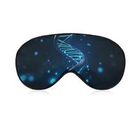 Blue DNA Structure Sleep Mask with Adjustable Strap, Comfortable & Soft Eye Mask for Sleeping Light Blocking, Lightweight & Breathable Eye Cover for Men Women