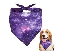 Blue Dog Kerchief, Purple Pet Bandana, Washable Dog Bib, Puppy Triangle Scarf, Starry Dog Kerchief, Triangle Pet Bib, Washable Cat Kerchief Bibs for Pet, Dog, Puppy, Small Dog