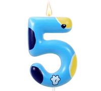 Blue Dog Paw Birthday Number Candle, Cute Dog Paw Themed Birthday Candles Cake Clues Topper Decorations for Boys & Girls Party Decor Supply (Number 5)