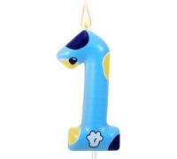 Blue Dog Paw Birthday Number Candle, Cute Dog Paw Themed Birthday Candles Cake Clues Topper Decorations for Boys & Girls Party Decor Supply (Number 1)