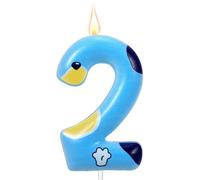 Blue Dog Paw Birthday Number Candle, Cute Dog Paw Themed Birthday Candles Cake Clues Topper Decorations for Boys & Girls Party Decor Supply (Number 2)