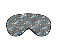 Blue Dolphins Sleep Mask Soft Eye Mask Eye Cover Eyeshade Blindfold with Adjustable Strap