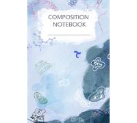 blue doodles cover science composition notebook: Blue notebook | Cute notebook | A4 notebook | 100 pages | kids and teens | hand drawn science doodle cover