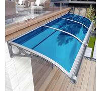 Blue Door Awning - Waterproof Patio Cover 60x150cm Outdoor Sun Shade & Rain Protection Canopy Stylish Entrance Awning for Home Exterior