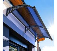 Blue Door Canopy ning - 2.5mm Thick Polycarte Impact-Resistant Lean-To ning for Ga Balcony & Pavil - Self-Cleaning Outdoor Shelter (60x330cm/24x130)