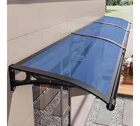 Blue Door Canopy with Rain Gutter Impact Resistant ning for Front Entrance UV Protect ow & Rain Shield for Patio & Porch (39x63in 100x160cm)