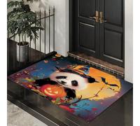 Blue Door Mats Indoor, 50x70 cm Non-slip Doormats,Soft Low Pile Pumpkin Full Moon Print Front Door Mat,Machine Washable Witch Hat Panda Entrance Rug,Floor Carpet for Kitchen Bedroom