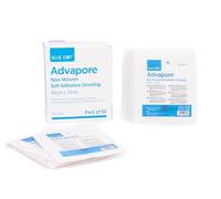 Blue Dot Advapore Fabric Non-Woven Self Adhesive Wound Dressing 50-Piece Set, 10 cm x 10 cm Size